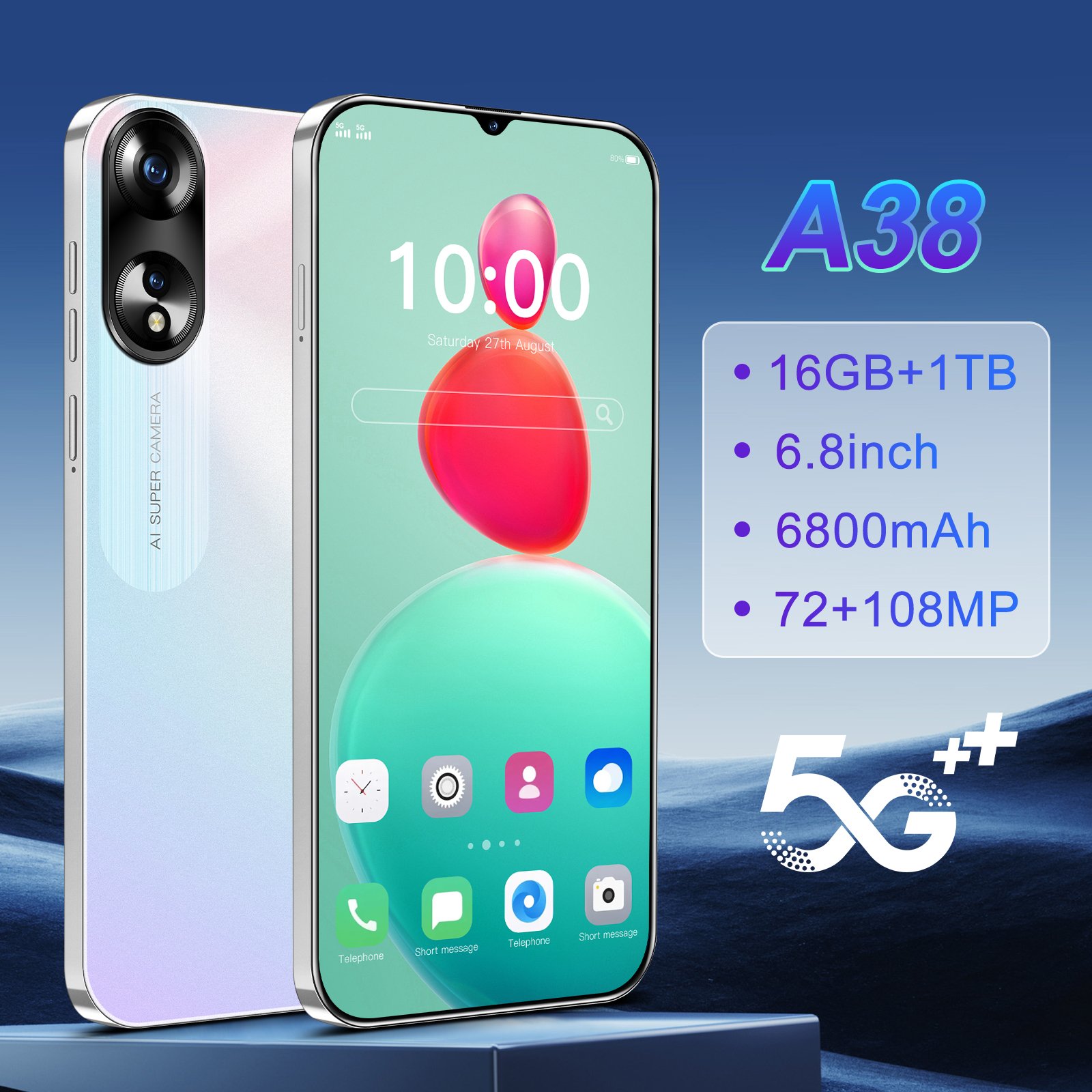cheapest smart phones A38 play cellphone smart mobile phones 3g&4g smartphone